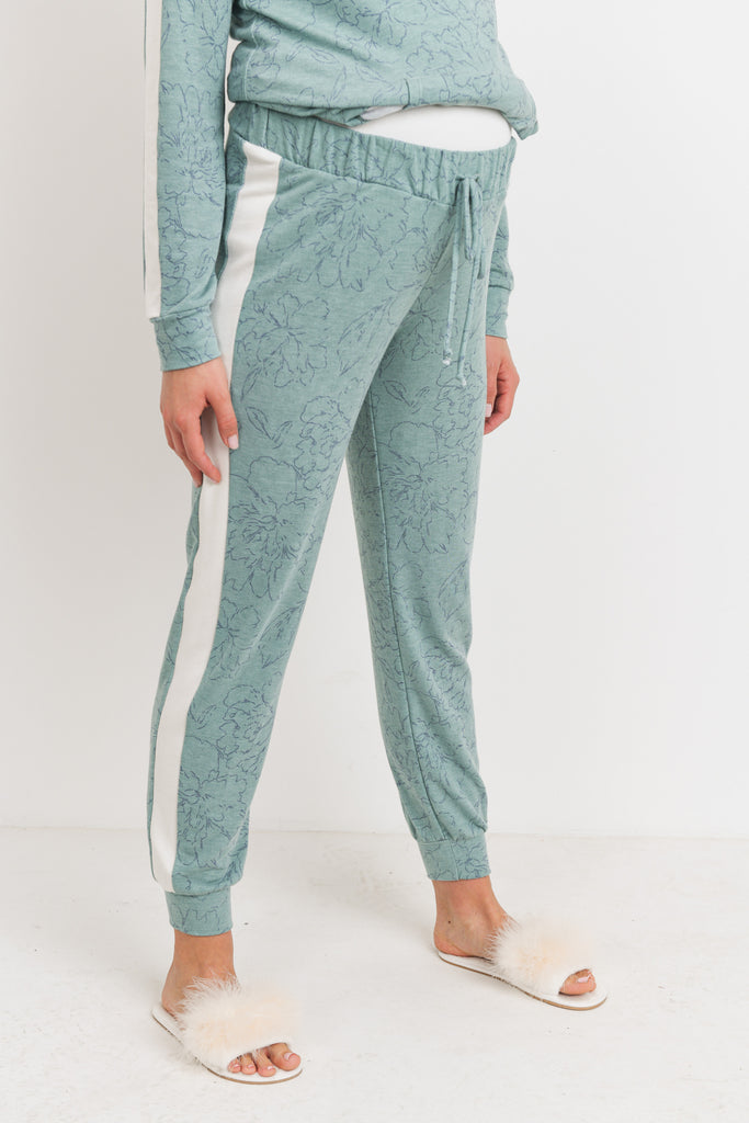 Sage French Terry Maternity Sweatpants