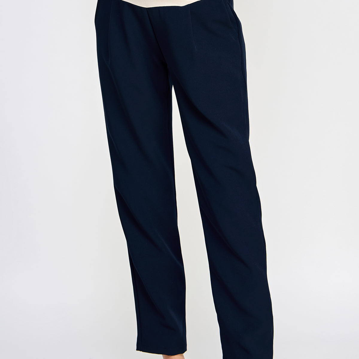 Navy Relax Fit Super Soft Rayon Band Maternity Pants