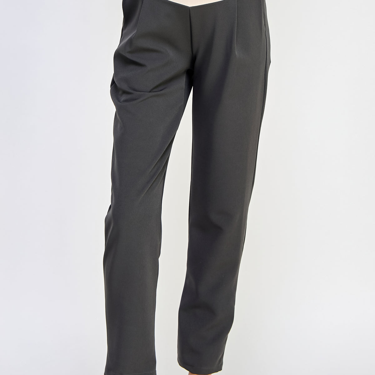 Charcoal Relax Fit Super Soft Rayon Band Maternity Pants