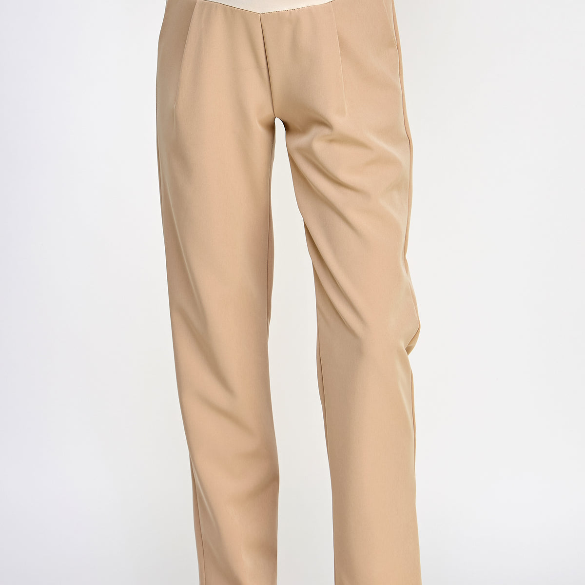 Khaki Relax Fit Super Soft Rayon Band Maternity Pants