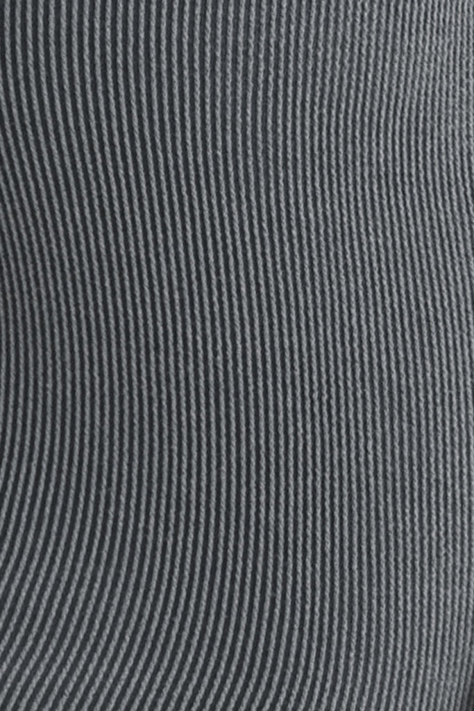 Dark Grey Scoop Neck Ribbed Bodycon Maternity Dress Swatch