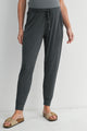 Charcoal Relaxed Fit Maternity Lounge Wear Jogger Pants with Pockets Front View