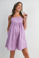 Ditsy Floral Empire Waist Square Neck Maternity Romper with Pockets
