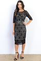 Lace with Ribbon Tie Maternity Dress
