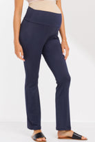 Navy High Waisted Straight Leg Yoga Maternity Leggings