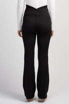 Black Maternity Over the Belly Flare Leggings Back View