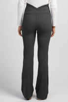 Charcoal Maternity Over the Belly Flare Leggings Back View