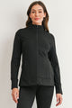 Hello Miz black maternity full-zip jacket with high neckline