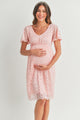 V-Neck Lace Maternity Mini Dress