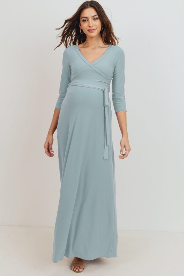 Maternity Cream Rib Knit Long Sleeve Maxi Dress | PrettyLittleThing USA
