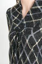 Black Diamond Plaid Maternity Sweater