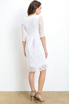 White Floral Maternity/Nursing Wrap-Front Dress