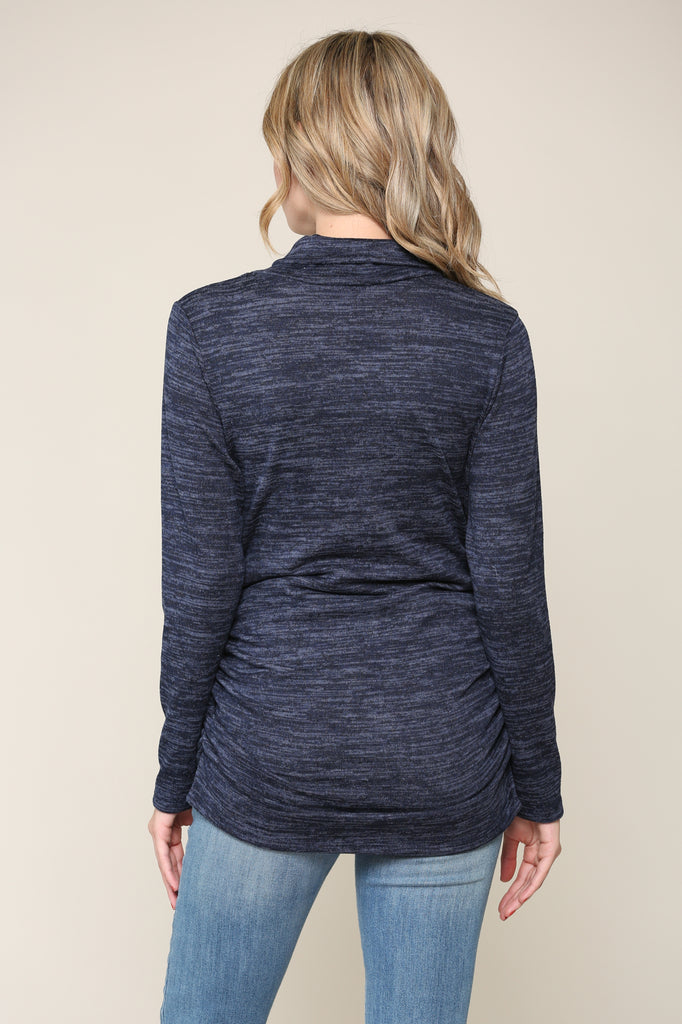 Navy Tunic Sweater Maternity Top