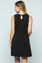 Black Sleeveless Empire Waist Maternity Mini Dress