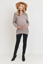 Dusty Pink Rayon Rich Hacci Brushed Maternity Tunic