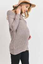 Dusty Pink Rayon Rich Hacci Brushed Maternity Tunic