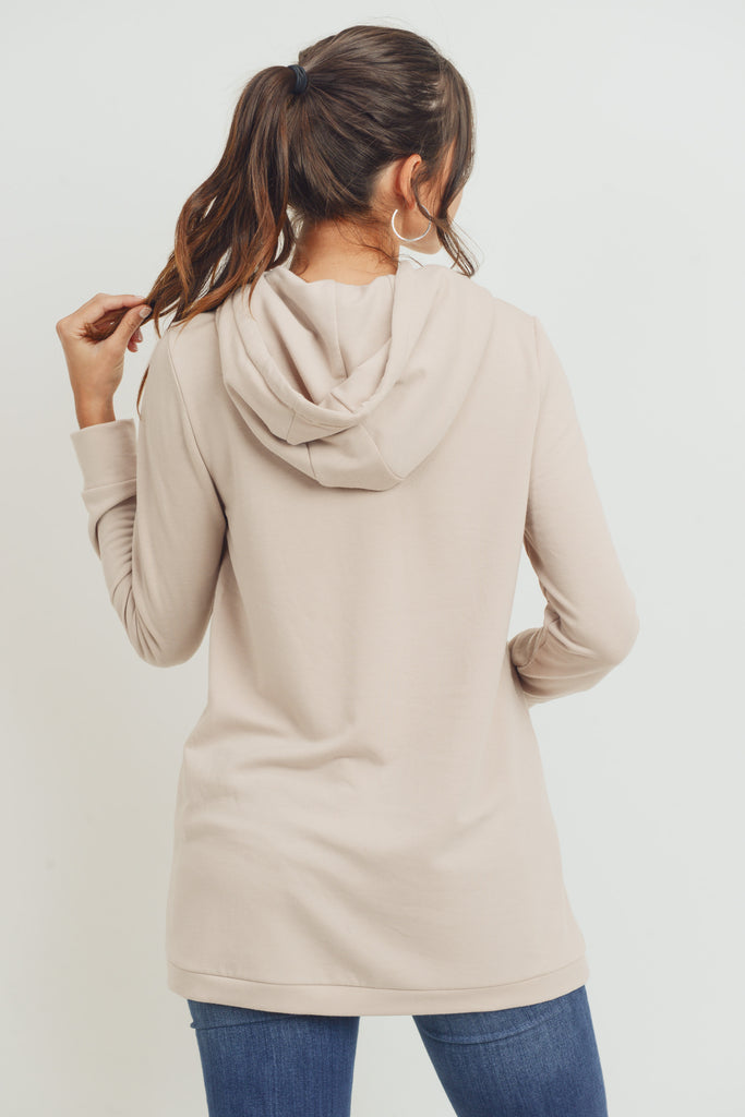 Mocha Heavy Brushed French Terry Maternity/Nursing Hoodie