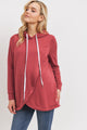 Red Heavy Brushed French Terry Maternity/Nursing Hoodie