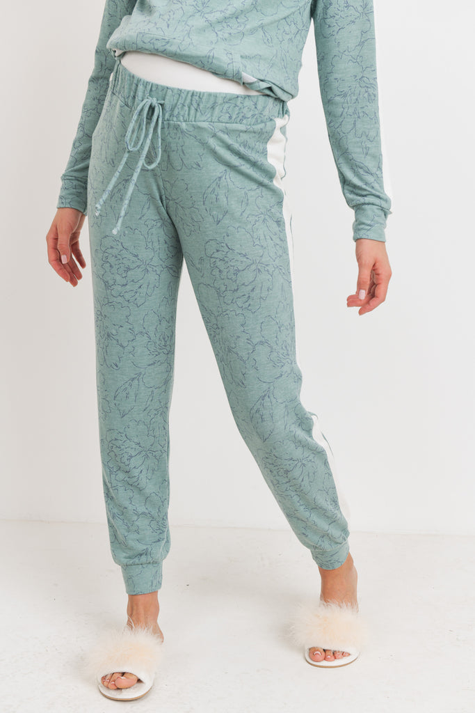 Sage French Terry Maternity Sweatpants