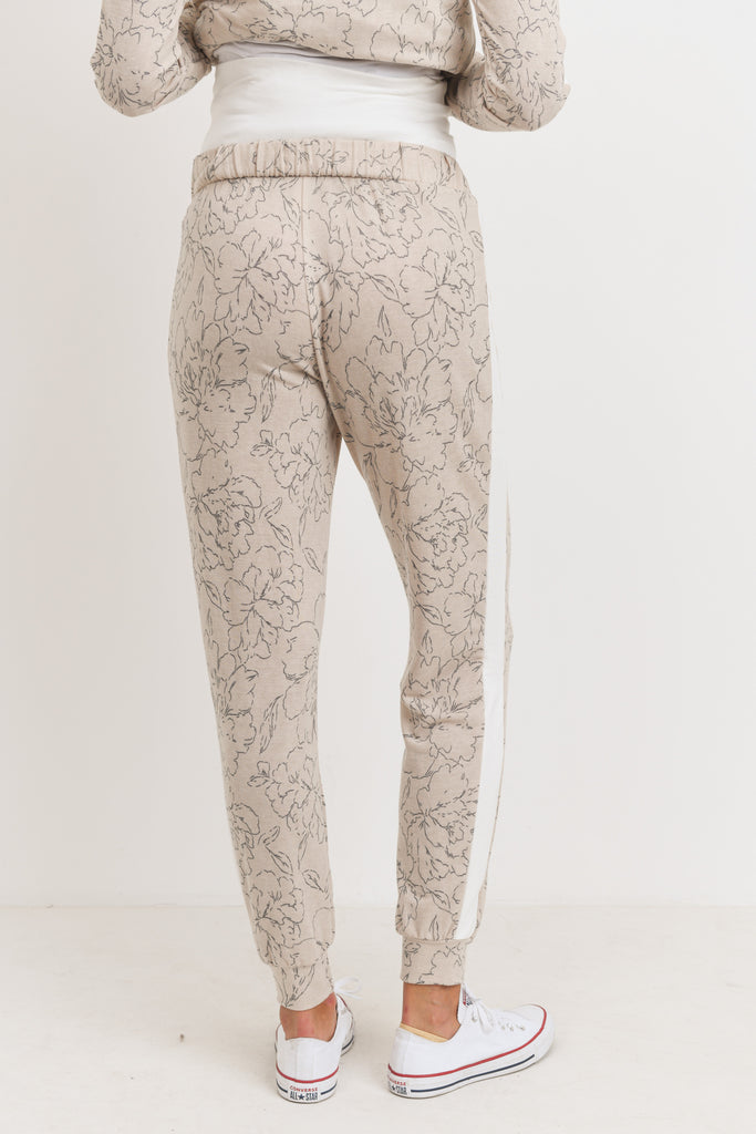 Taupe French Terry Maternity Sweatpants