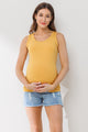 Solid Ribbed Maternity Tank Top