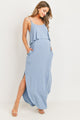 Chambray Overlay Top Maternity/Nursing Dress