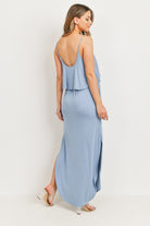 Chambray Overlay Top Maternity/Nursing Dress