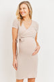 Taupe Soft Baby Terry Maternity/Nursing Dress