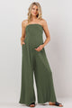 Solid Rayon Jersey Ruched Maternity Jupmsuit