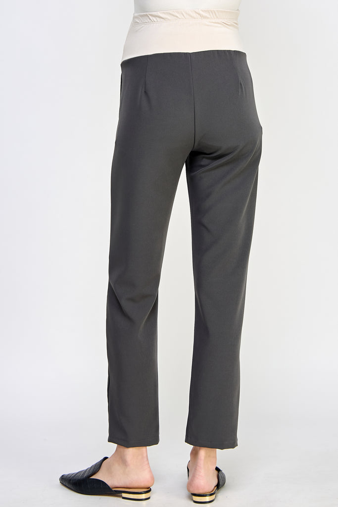 Charcoal Relax Fit Super Soft Rayon Band Maternity Pants