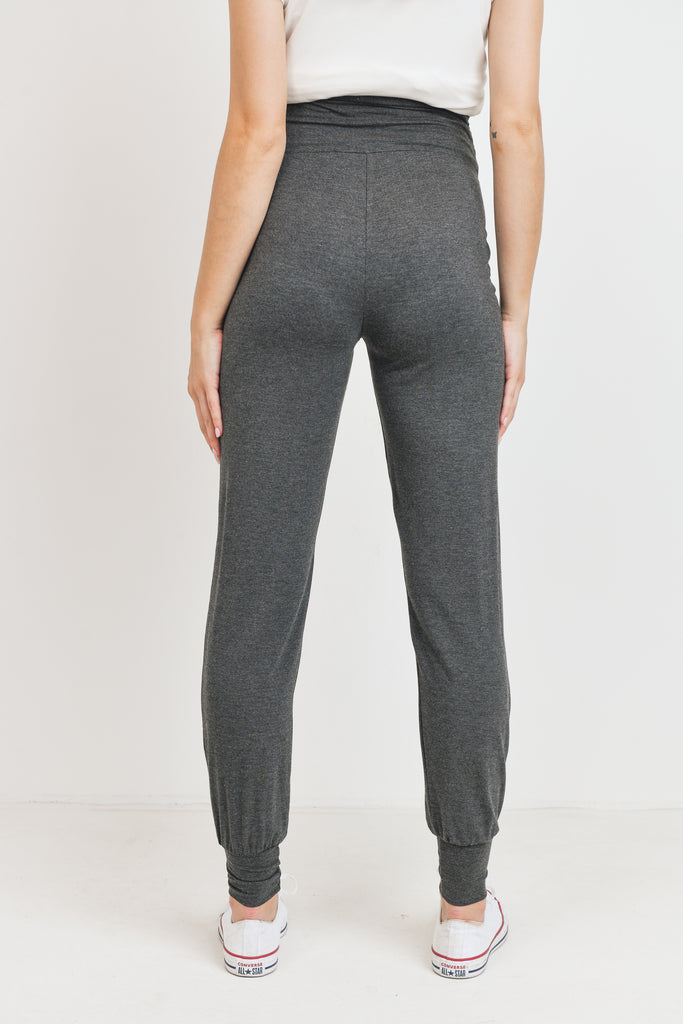 Charcoal Maternity Waistband Jogger Pant with Pockets