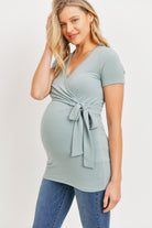Sage Surplice Maternity/Nursing Top