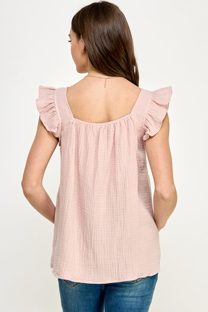 Blush Cotton Flowy Maternity Top