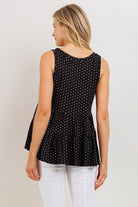 Black V-Neck Flowy Maternity Tank Top