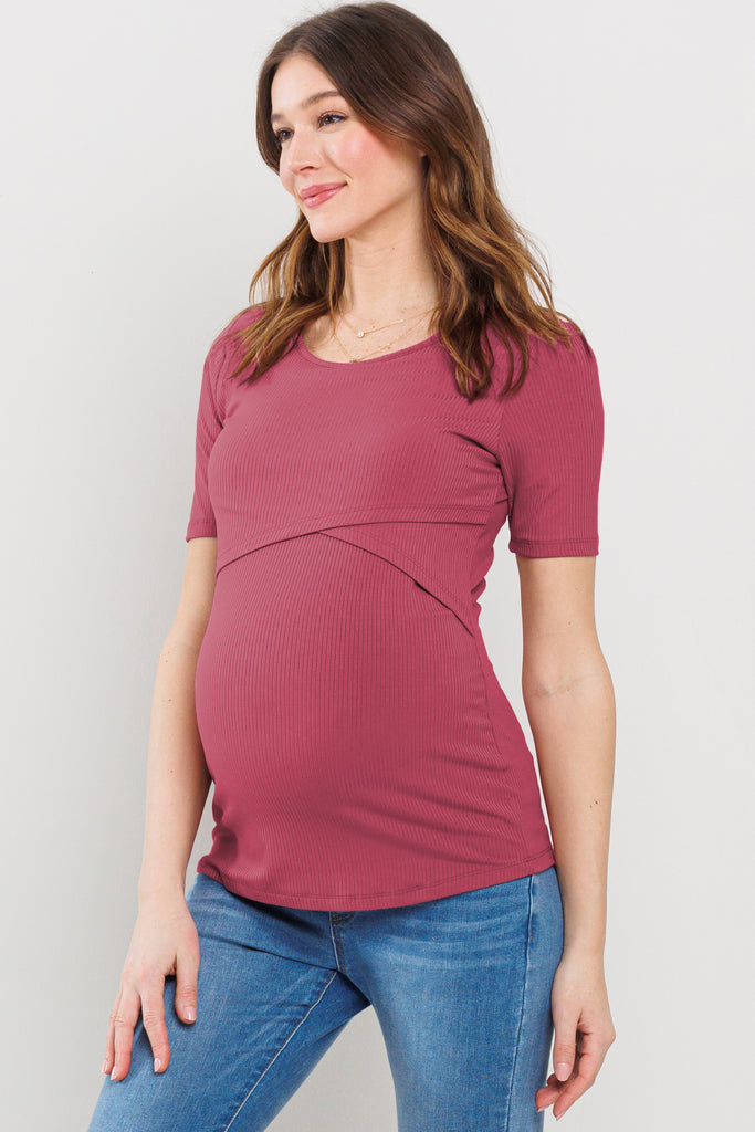 Berrice Ribbed Double Layered Bust Nursing Top