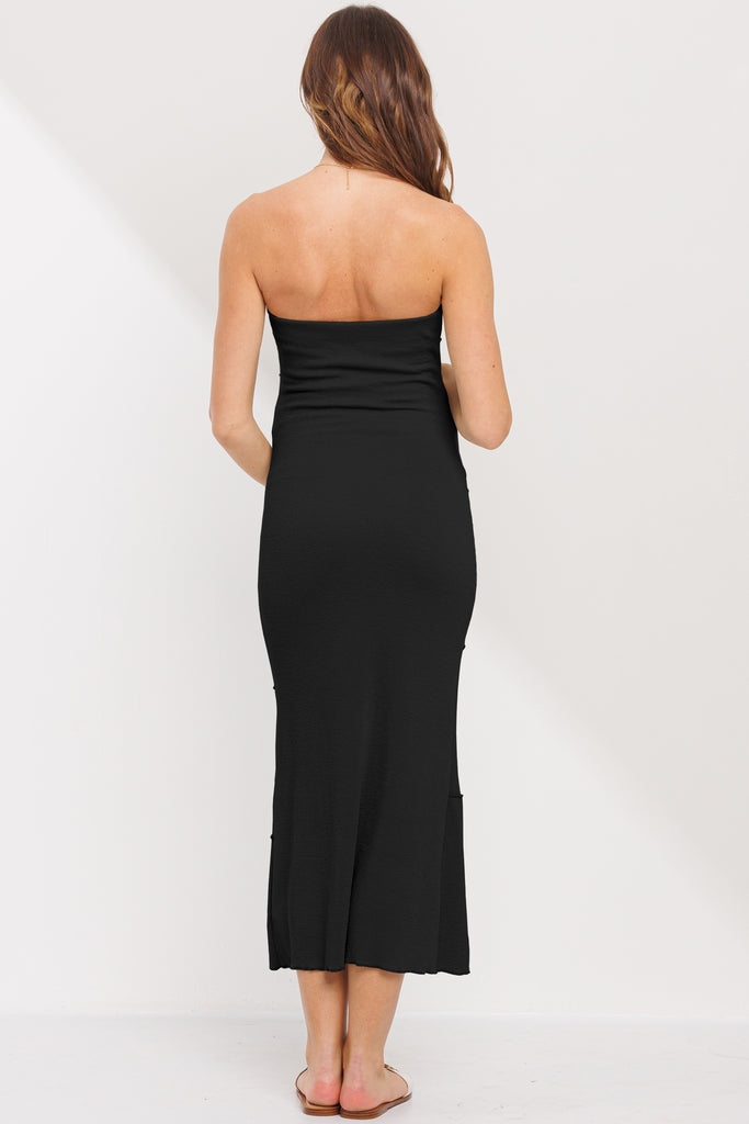 Black Tube Maternity Maxi Dress