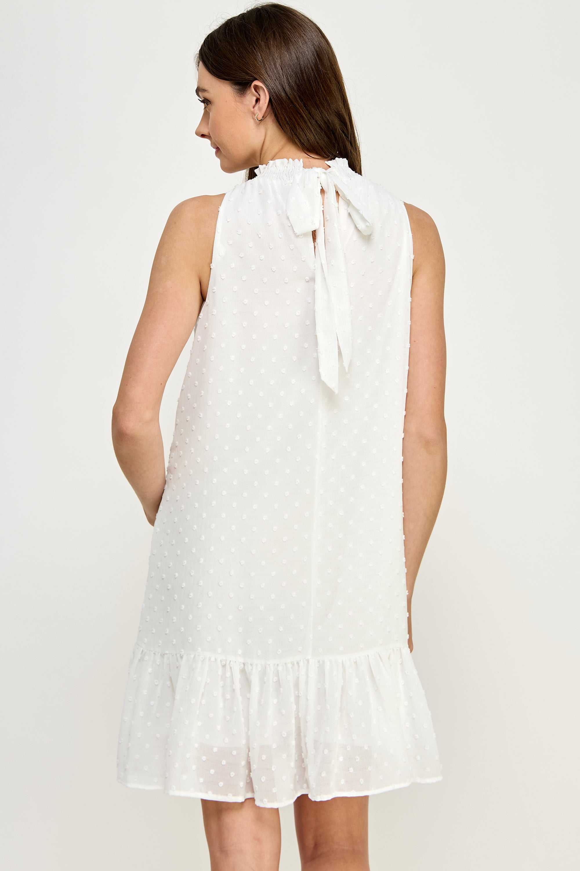 Sleeveless Smocked Neck Loose Fit Mini Maternity Dress – HELLO MIZ