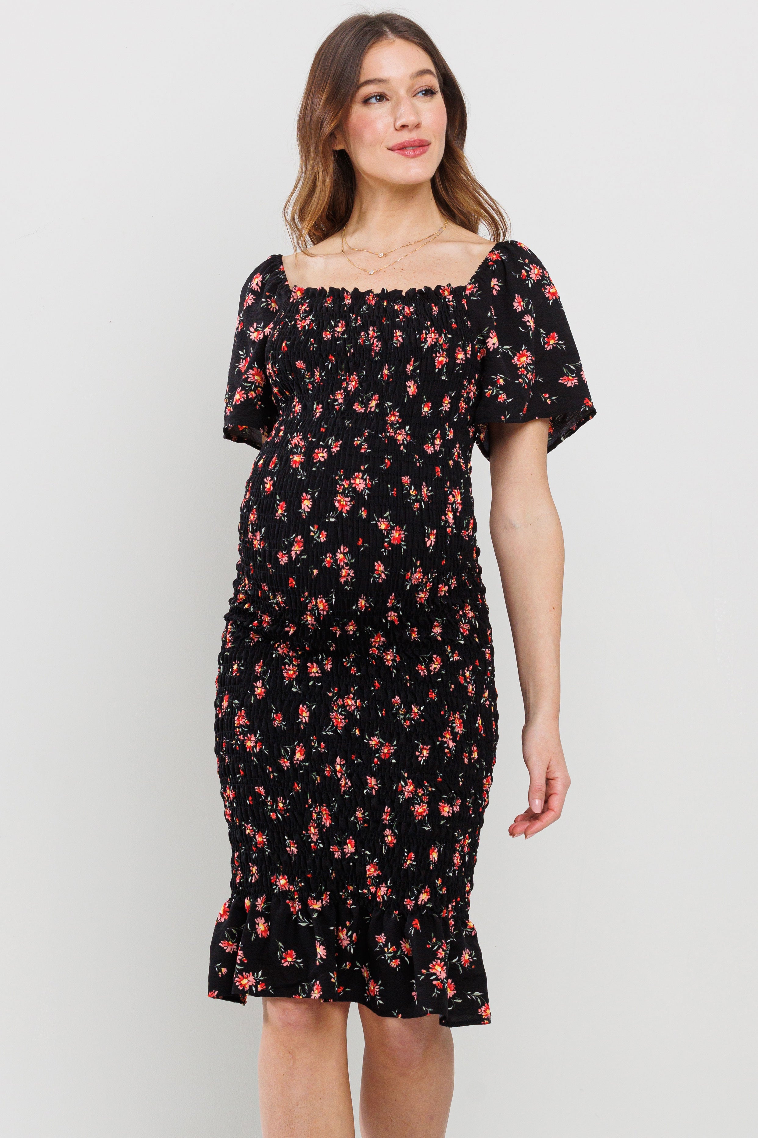 smocked bodycon midi dress Cute Blue Dress - Smocked Dress - Off-The-Shoulder Dress - Midi
