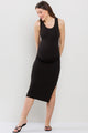 Ribbed Knit Maternity Dress with Side Ruching