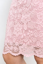 Pink Blue Strapless Lace Maternity Dress