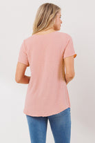 Pink Swiss Dot Button Down Maternity & Nursing Shirt