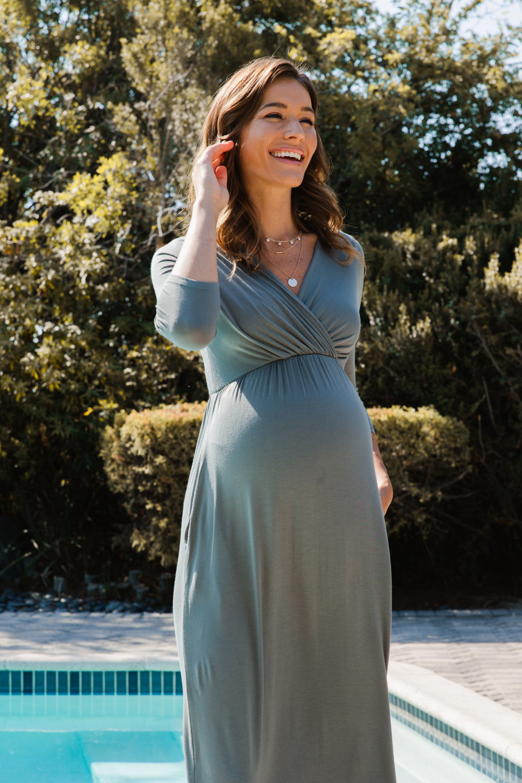 Zora Maternity & Nursing Maxi Dress